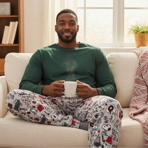 White Snoopy Pajama Pants